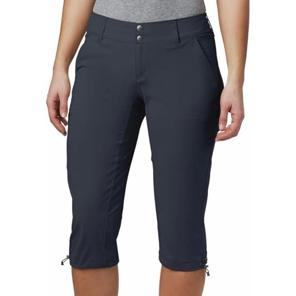 Columbia Pants - Columbia Grey Omni-Shield Capri Utility Button Snap Gorpcore Hiking Trail Pants